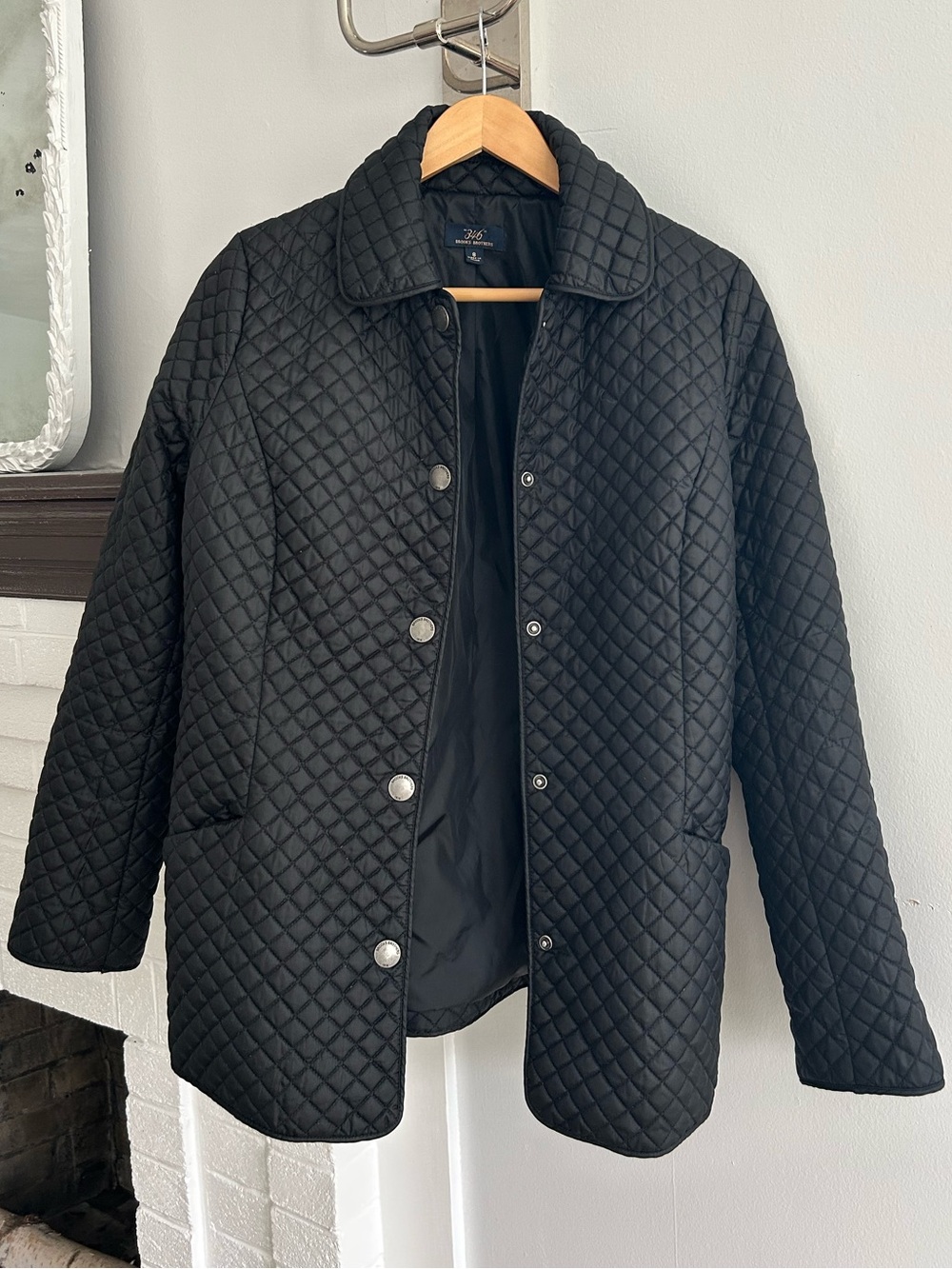 Brooks Brothers Black Quilted Puffer Jacket